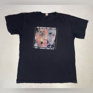 Pat Metheny Unity Group Kin World Tour 2014 Graphic T-shirt Women Medium Black